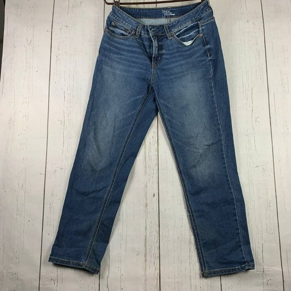 Time‎ and Tru 29.5x26 Straight Stretch Jeans Pants Women - Picture 1 of 10